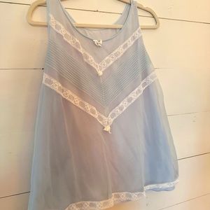 Vintage Lingerie Pale Blue Baby Doll Camis